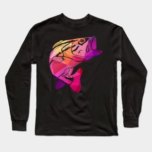 'Bass Fish' Awesome Fish Lover Gift Long Sleeve T-Shirt